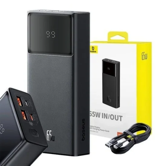 Baseus Star Lord Digital Display Pd 65W 20000 Mah Power Bank - Cluster Black